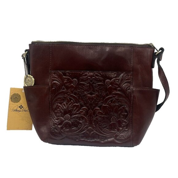 Patricia Nash Leather Aveley Tote British Tan Tooled New With Tags MSRP $179.00 - Picture 1 of 13